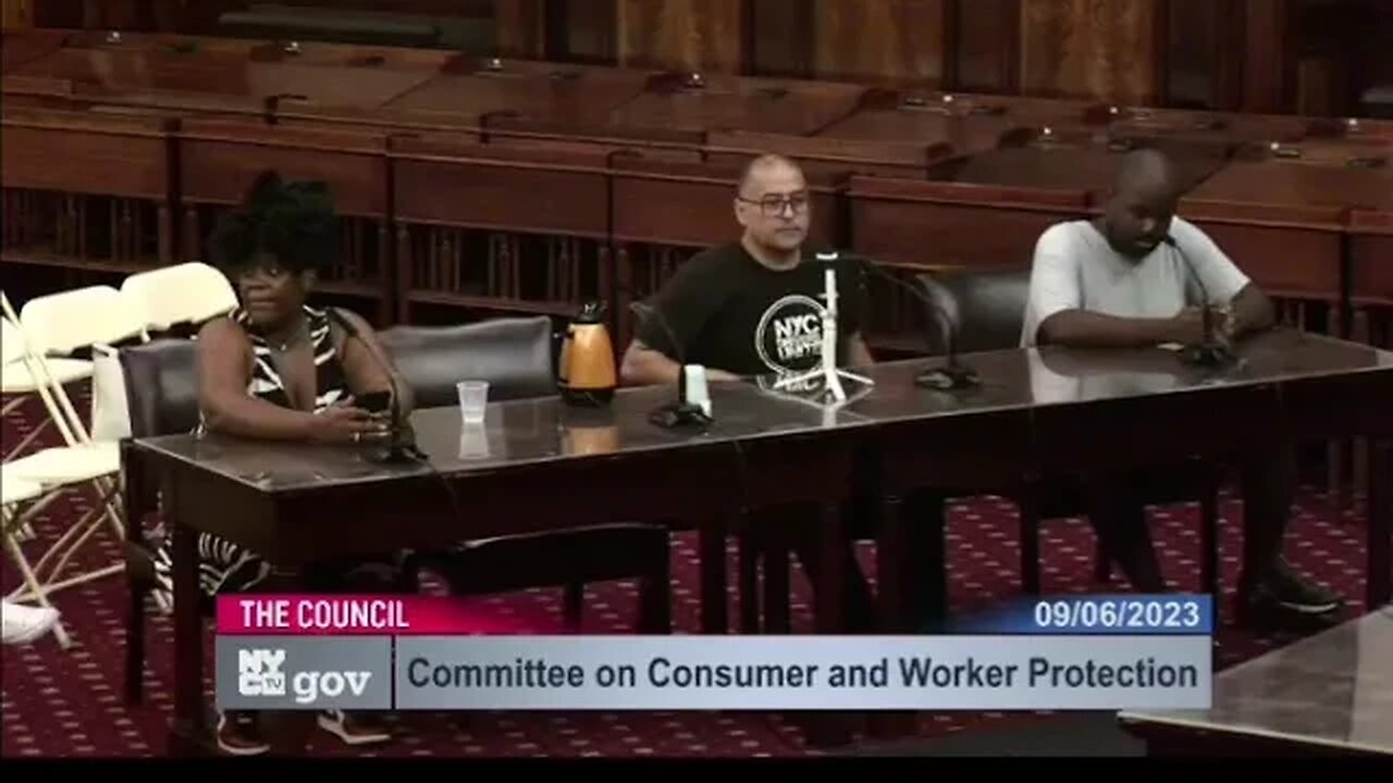 9/6/23. I Testified at the City Council Committee for Consumer & Worker Protection