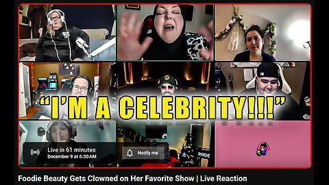 12-9-2024 "Foodie Beauty Gets Clowned on Her Favorite Show" w/ live chat (starts at 61:00)