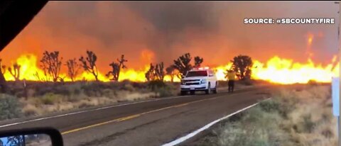 Cima Dome fire burning near Las vegas