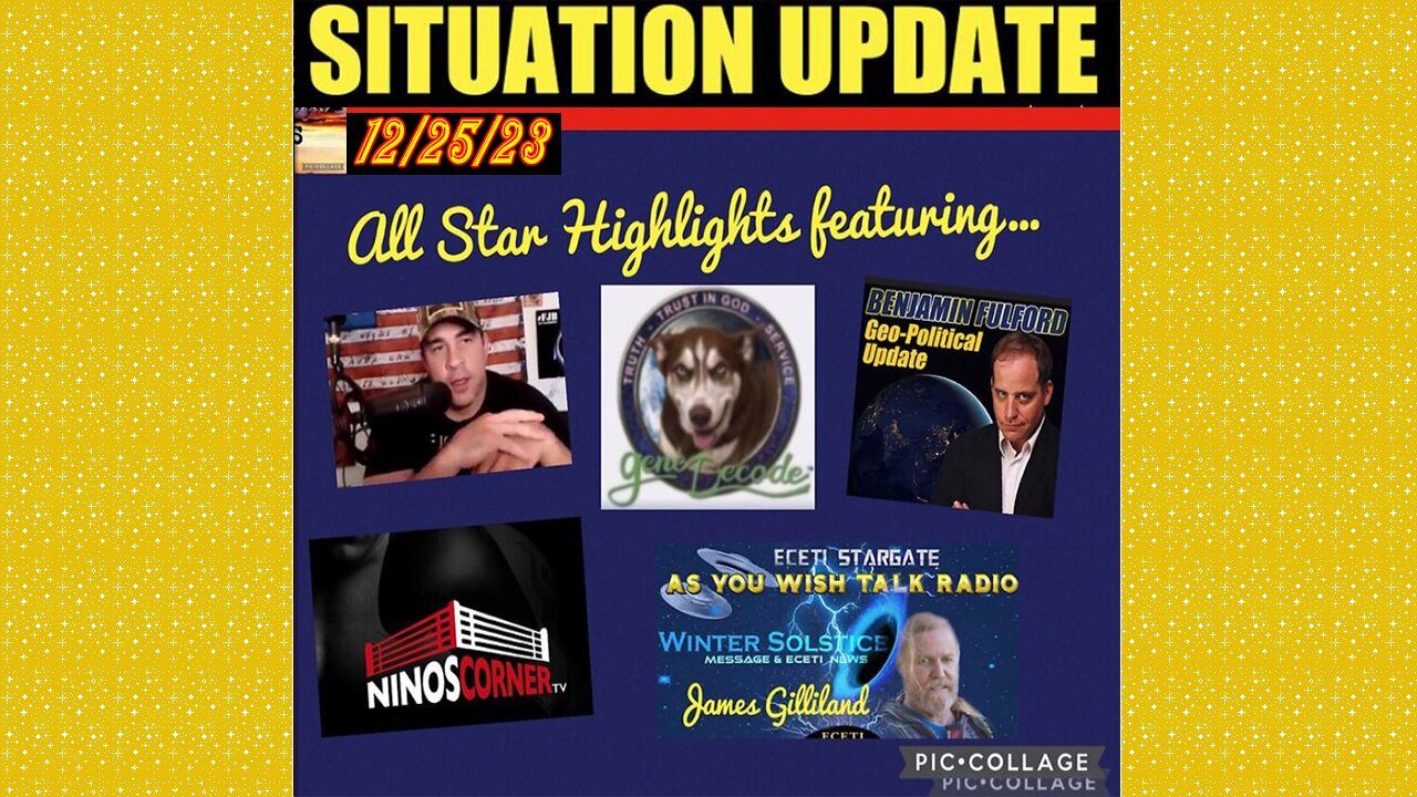 SITUATION UPDATE 12/25/23 - Tunnel Operations, Timelines, Ben Fulford Update, David Nino Rodriguez