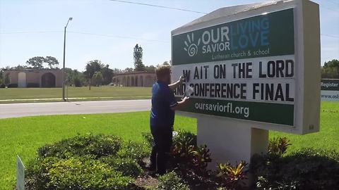 Local Pastor uses church marquee for years to support the Tampa Bay Lightning