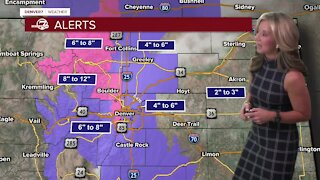 Winter storm warnings in effect for mountains as snow moves in to Colorado