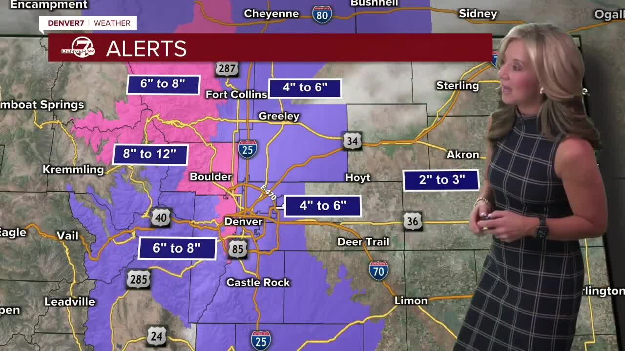 Winter storm warnings in effect for mountains as snow moves in to Colorado