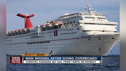 Coast Guard searching for man who went overboard off Tampa cruise ship