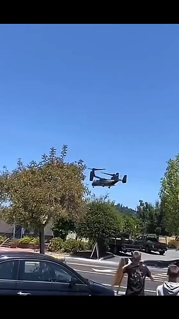 Military landing in the suburb of Larksper California WWG1WGA
