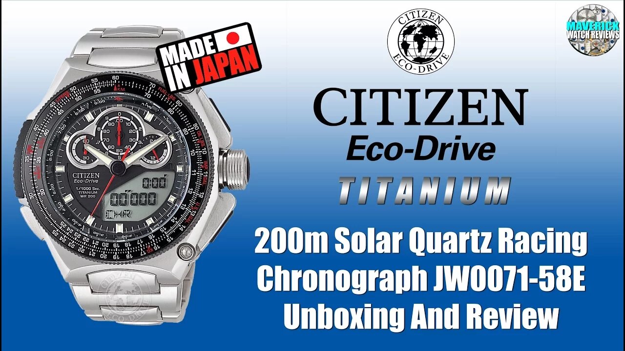 Unique! | Citizen Eco-Drive 200m Solar Quartz Racing Chronograph JW0071-58E Unbox & Review