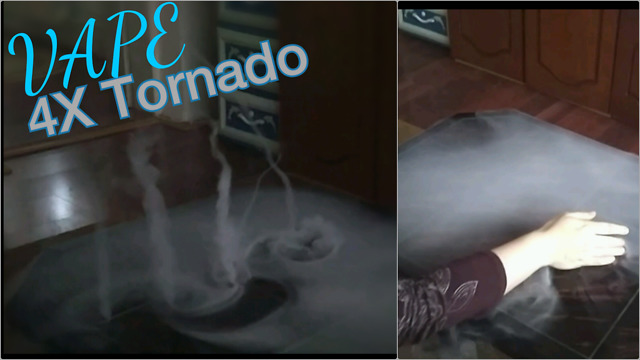 Incredible vape trick creates 4 mini tornadoes