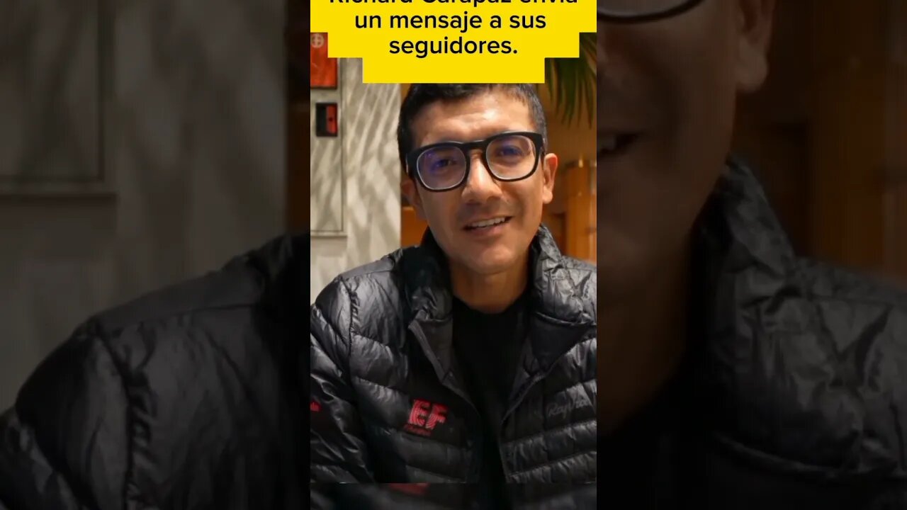 Richard Carapaz envía un mensaje a sus seguidores, luego de su lesión.