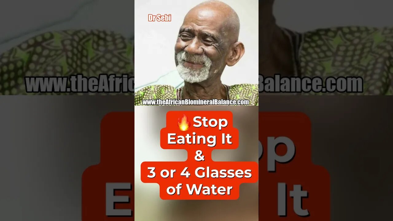 DR SEBI - STOP EATING - 3 to 4 GLASSES of WATER #shorts #drsebi #drsebiapproved #fasting #water