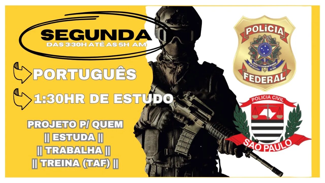 #47 Estude Comigo | Polícia Federal Agente/Escrivão 👉 Motivação p/ o Combate (Serve Polícias Civis)