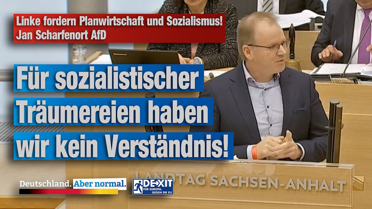 Linke fordern Planwirtschaft und Sozialismus! Jan Scharfenort AfD
