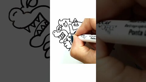 How to Draw and Paint Bowser Version Mario Kart