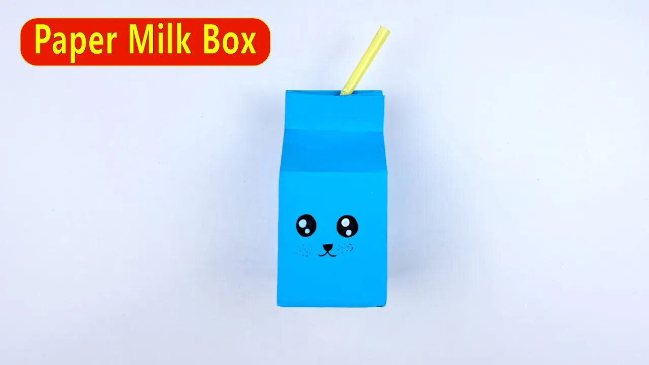 How to Make Paper Milk Box / Origami Milk Box / Easy Paper Crafts