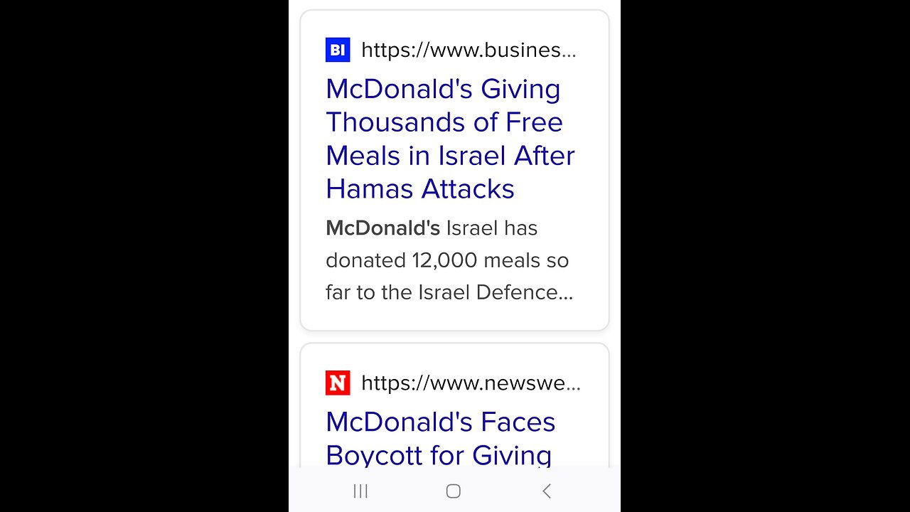 McDonald's supports IDF