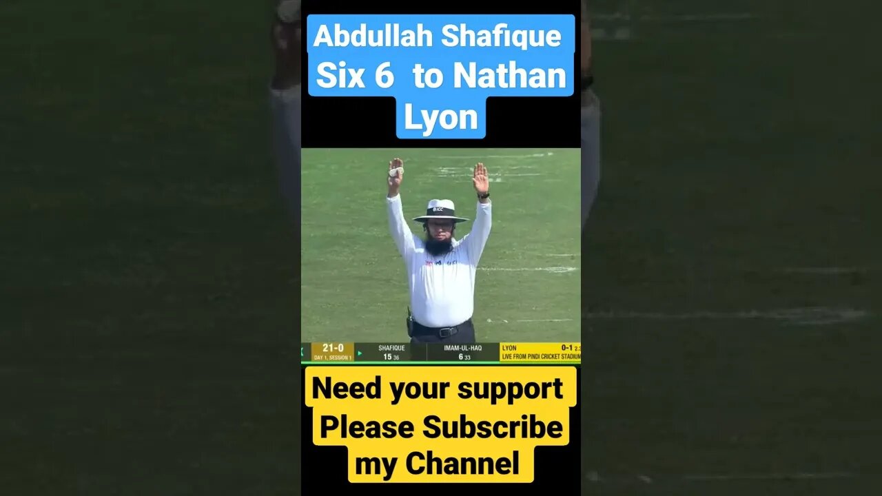 Abdullah Shafique six to Nathan Lyon | Pakistan vs Australia test series | Benaud-Qadir trophy