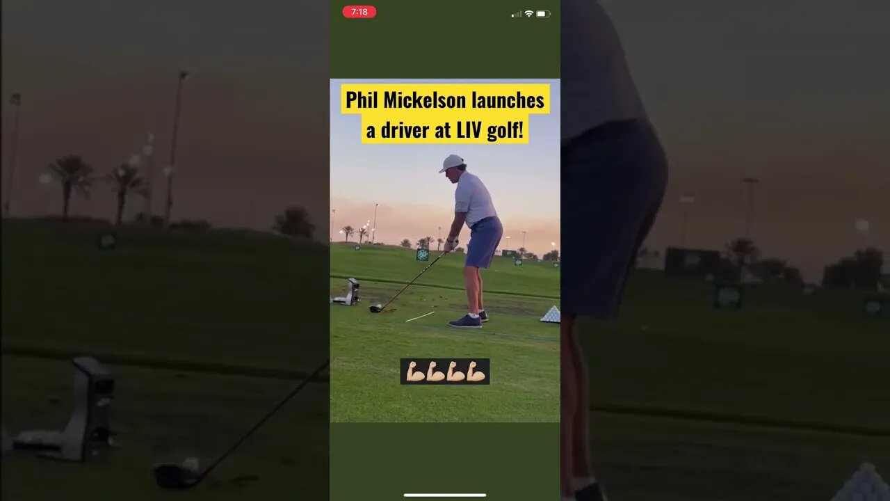 Phil Mickelson launches a driver at LIV Event! #philmickelson #golf #youtubeshorts