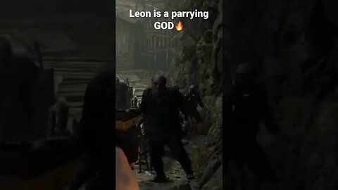 LEON IS A PARRYING GOD🔥🔥🗡️ #shorts #residentevil4 #therealcamo