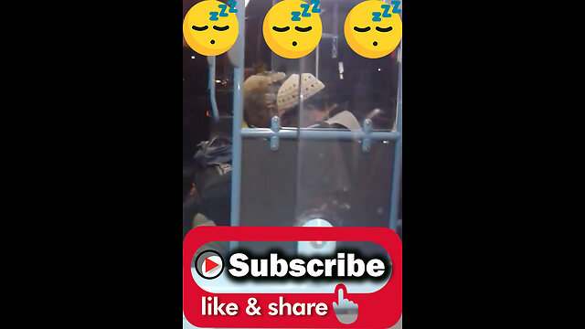 I caught 3 people sleeping on the bus...