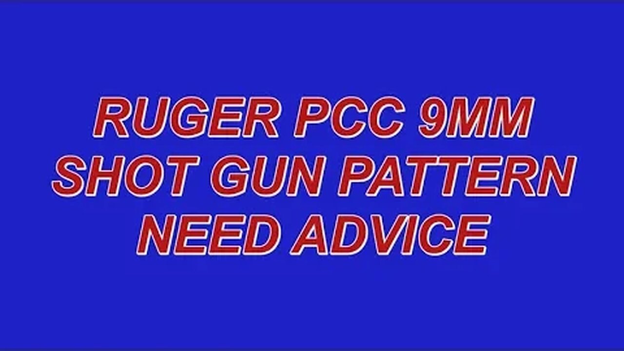 RUGER PCC ACCURACY ISSUES