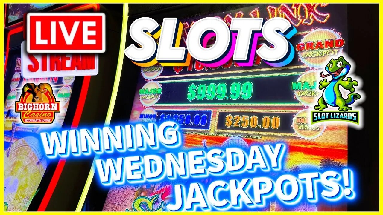 🔴 LIVE SLOTS AT JACKPOT CITY!!! J'S WINNING WEDNESDAY JACKPOTS! EPISODE 41! BIGHORN CASINO