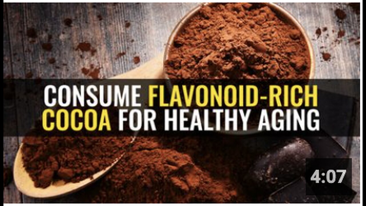 Consume flavonoid-rich cocoa for healthy aging