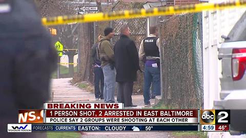 1 person injured after East Baltimore shoot out