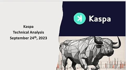 Kaspa - Technical Analysis, September 24th, 2023