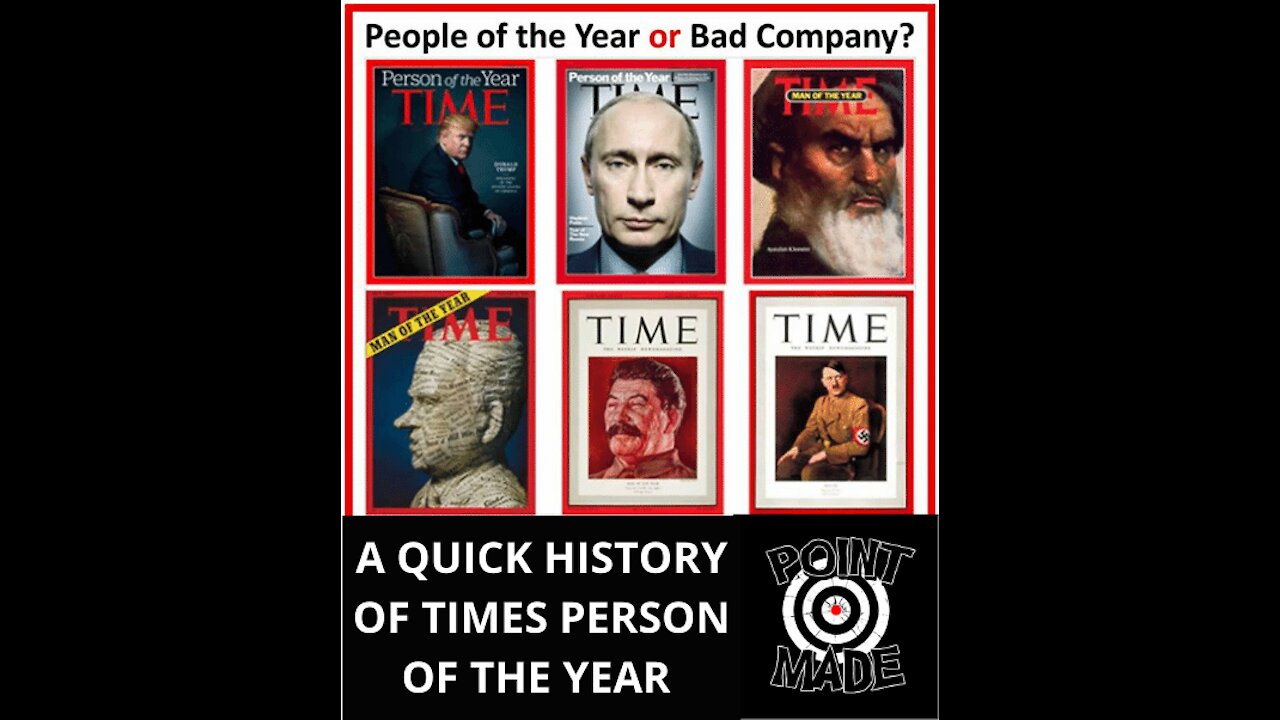 a QUICK HISTORY OF TIMES PERSON OF THE YEAR-HITLER,STALIN,TRUMP, MUSSOLINI,& GRETA THUNBERG (COMEDY)