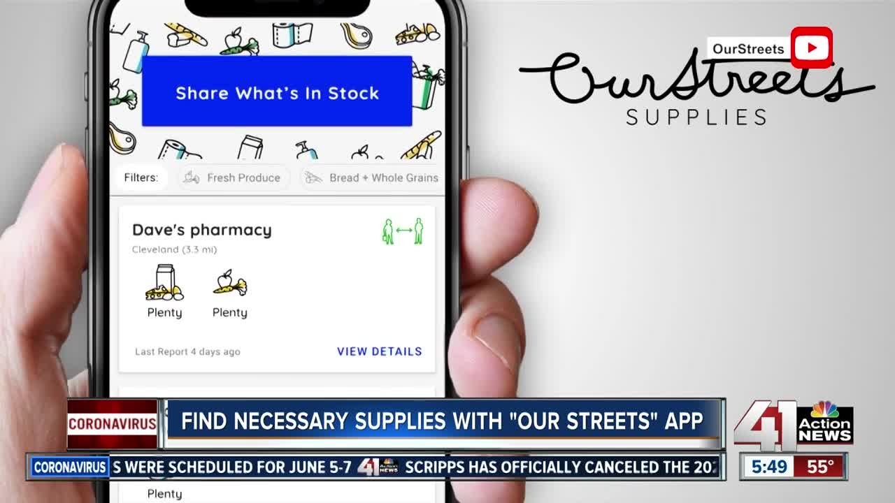 Find necessary supplies with 'Our Streets' app
