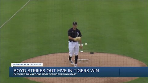 Boyd strikes out five in Tigers spring training win