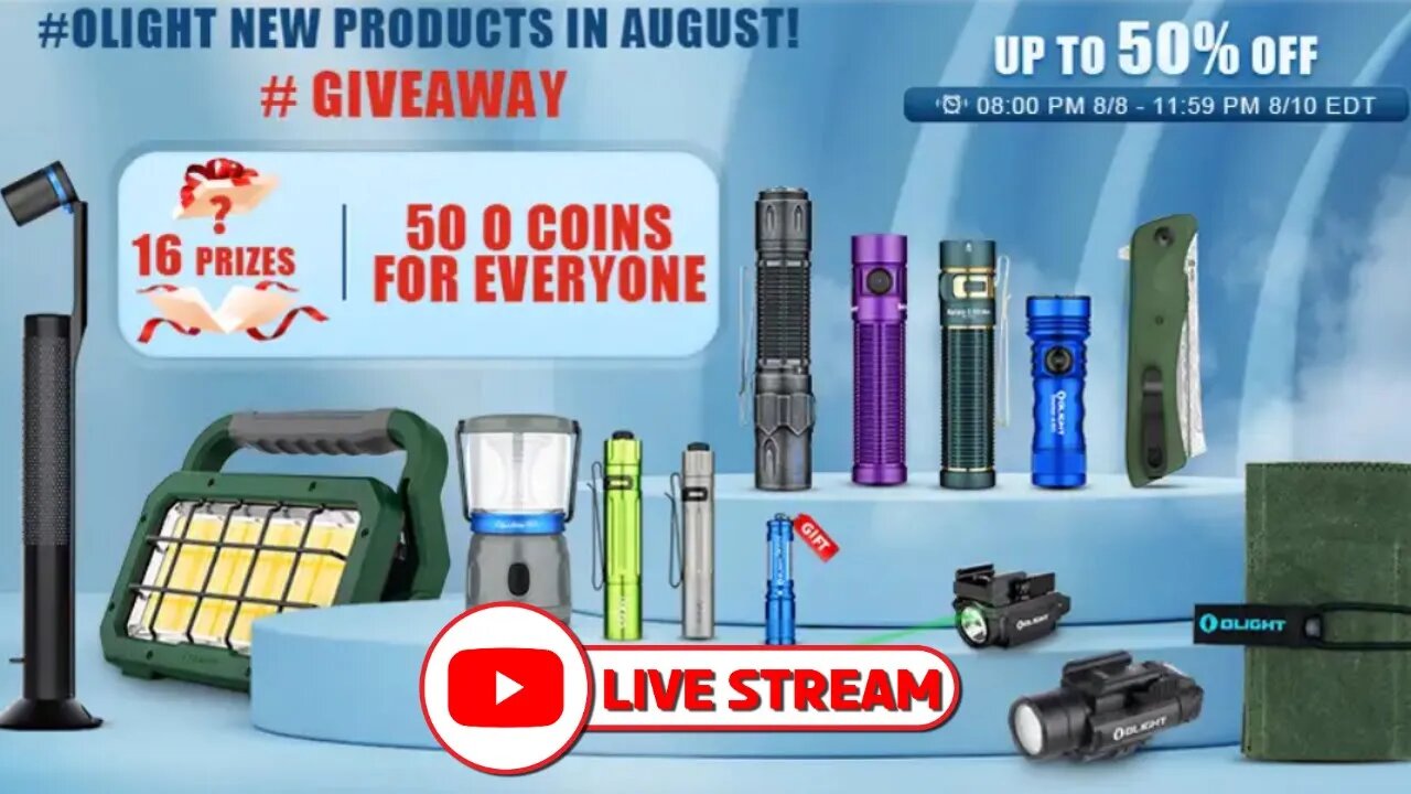 OLIGHT MEGA SALE & GIVEAWAYS - LIVE