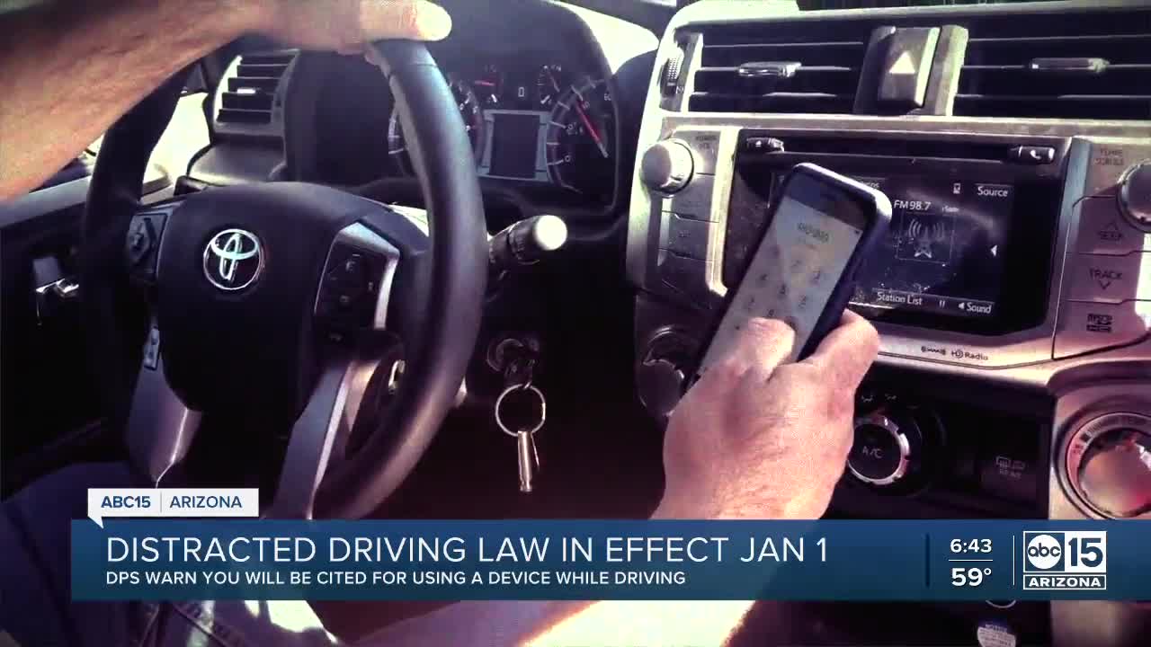 Distracted driving law in effect beginning January 1