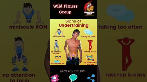 🔥Signs of undertraining🔥#shorts🔥#wildfitnessgroup🔥5 October 2022🔥