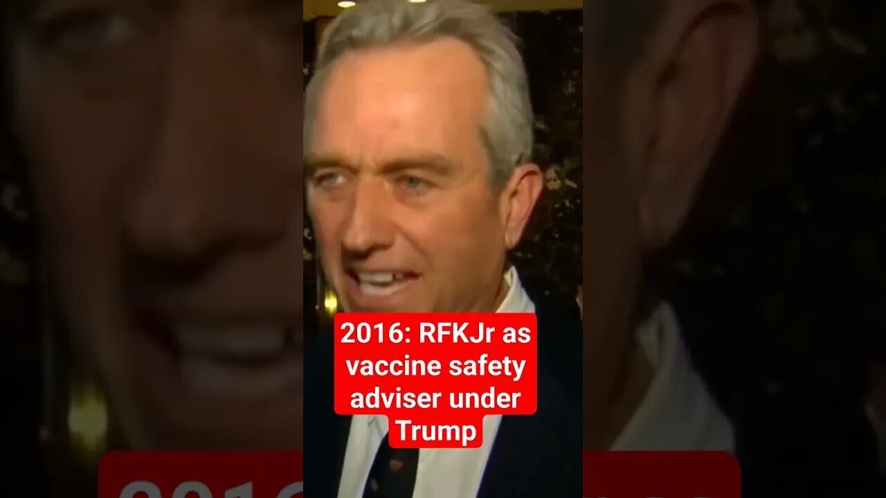 2016 interview with #rfkjr, Chair of Vaccine Saftey under #trump.