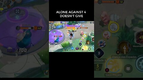ALONE AGAINST 4 DOESN'T GIVE 🤬🤬POKÉMON UNITE #shorts