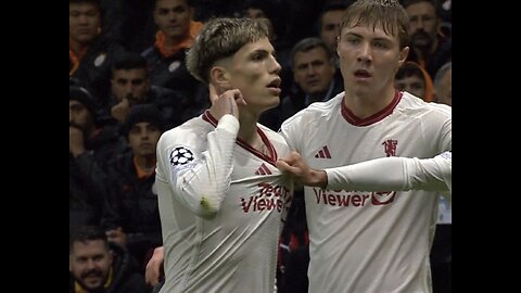 Garnacho goal and celebration in Istanbul