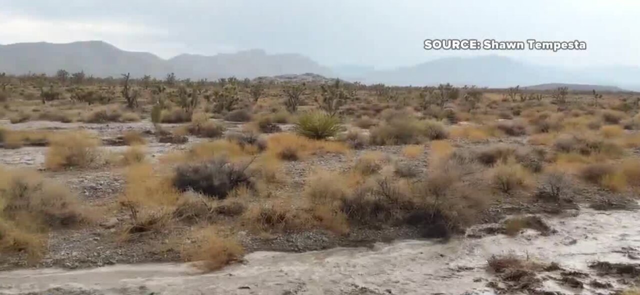 Monsoon has dumped rain in mountains near Las Vegas