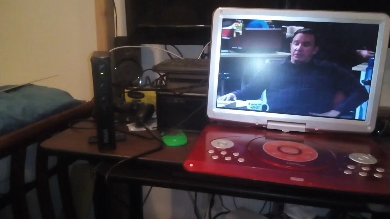 Watching TV on Portable DVD Player and Laptop