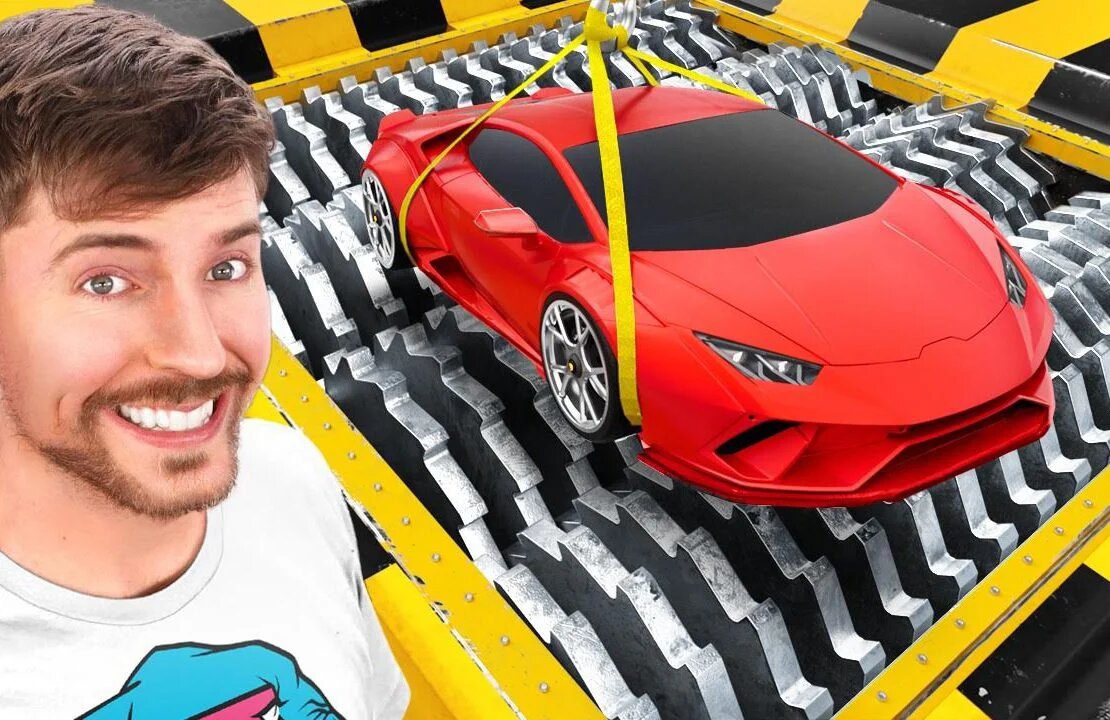 MrBeast breaks a $1 Car