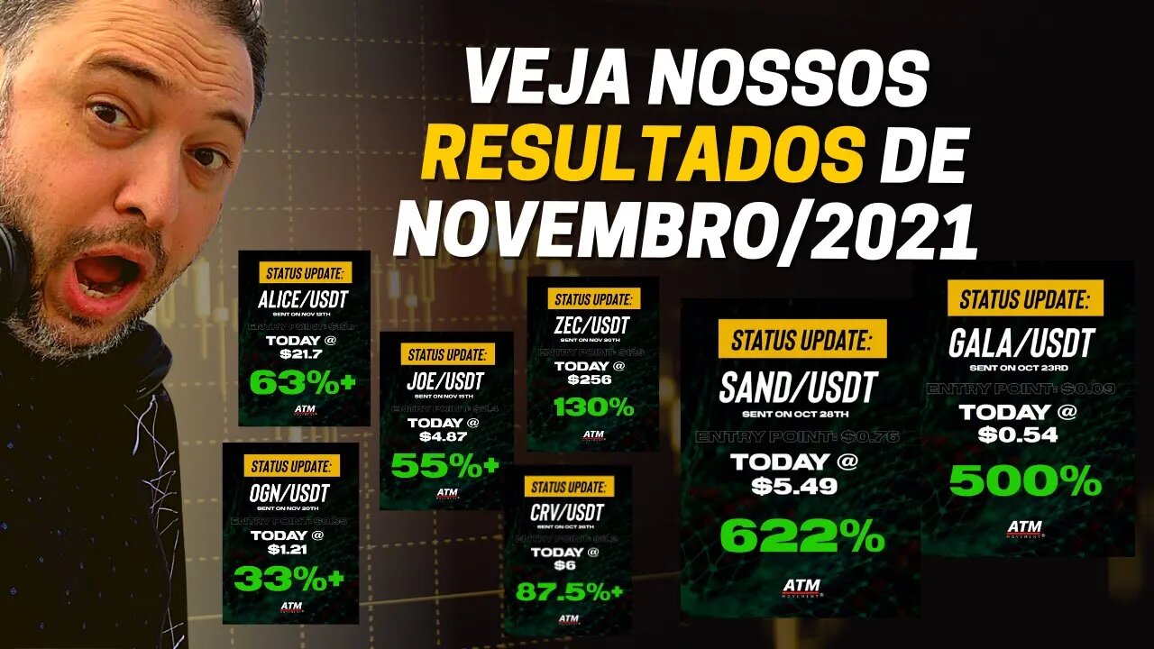 [🐴CRIPTO BAGUAL] Veja Os Nossos RESULTADOS de NOV/2021 Com Nossos Alertas de Criptomoedas