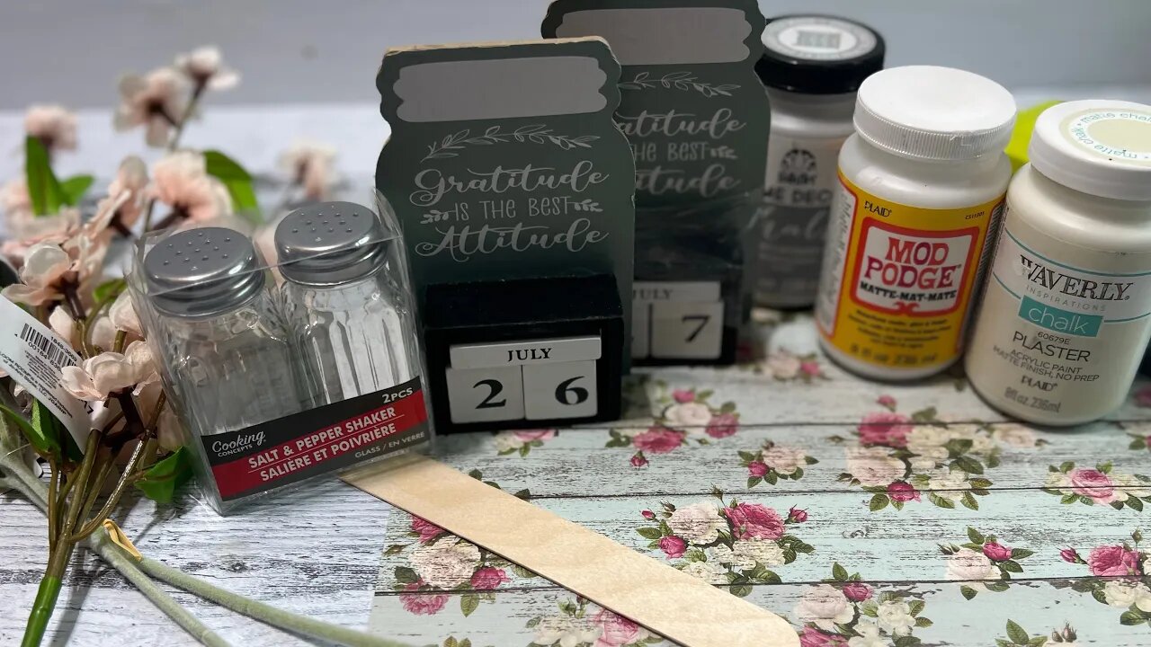 Mason Jar Shelf Sitters || Using Dollar Tree Supplies || Just 1 EASY DIY