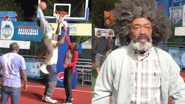 Nate Robinson POSTERIZES Shaq on 'Uncle Drew' Set