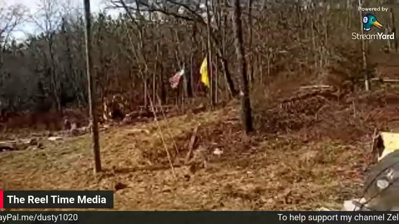 Camp Freedom; Little bit of clearing you can see the chicken coop a lot more now