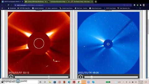 Solar Weather update, Schumann Spliking