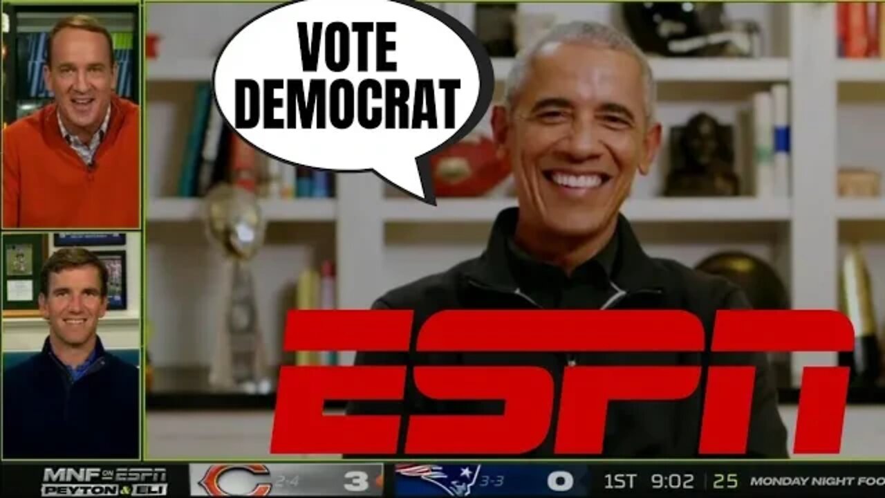 Barack Obama Tells People To Vote Democrat On Woke ESPN Monday Night Football Manningcast