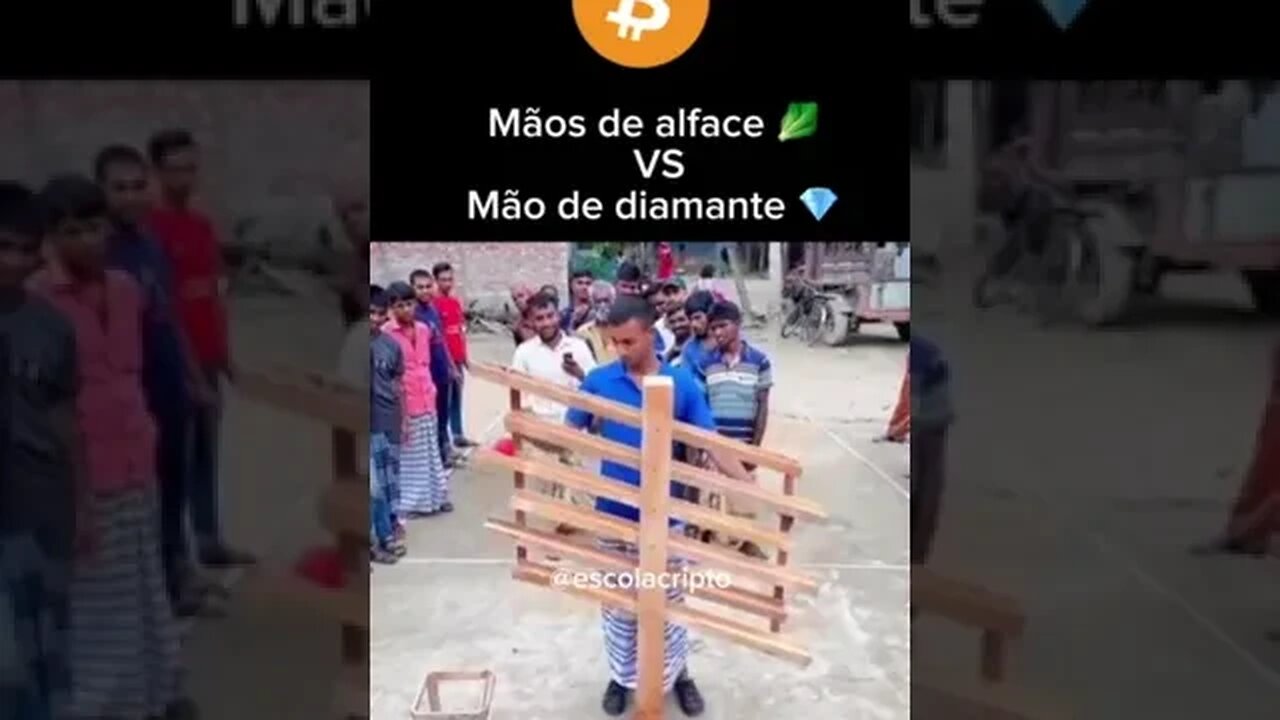 Mão de alface VS Mão de Diamante 😂 #shorts #memes #bitcoin