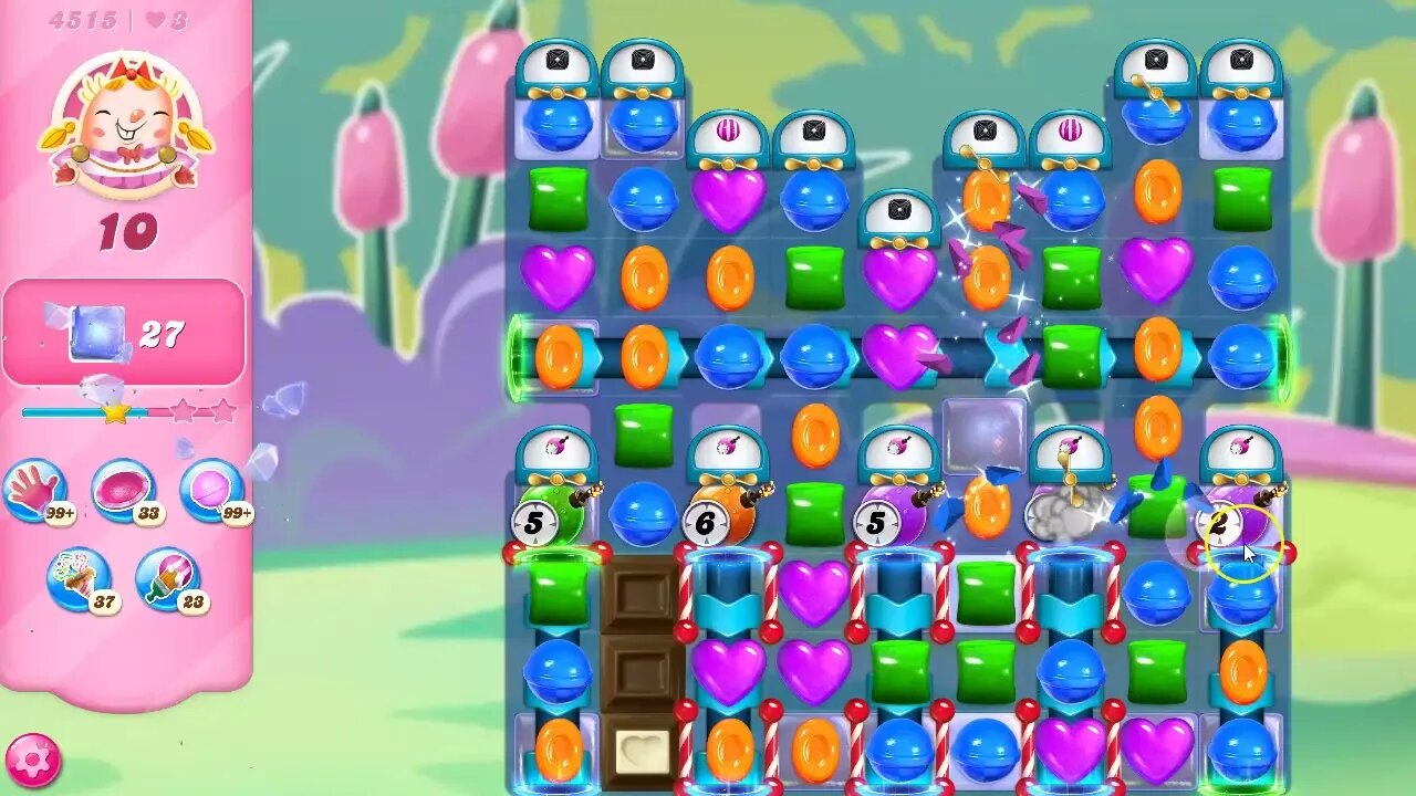 Candy Crush Level 4515 Talkthrough, 29 Moves 0 Boosters