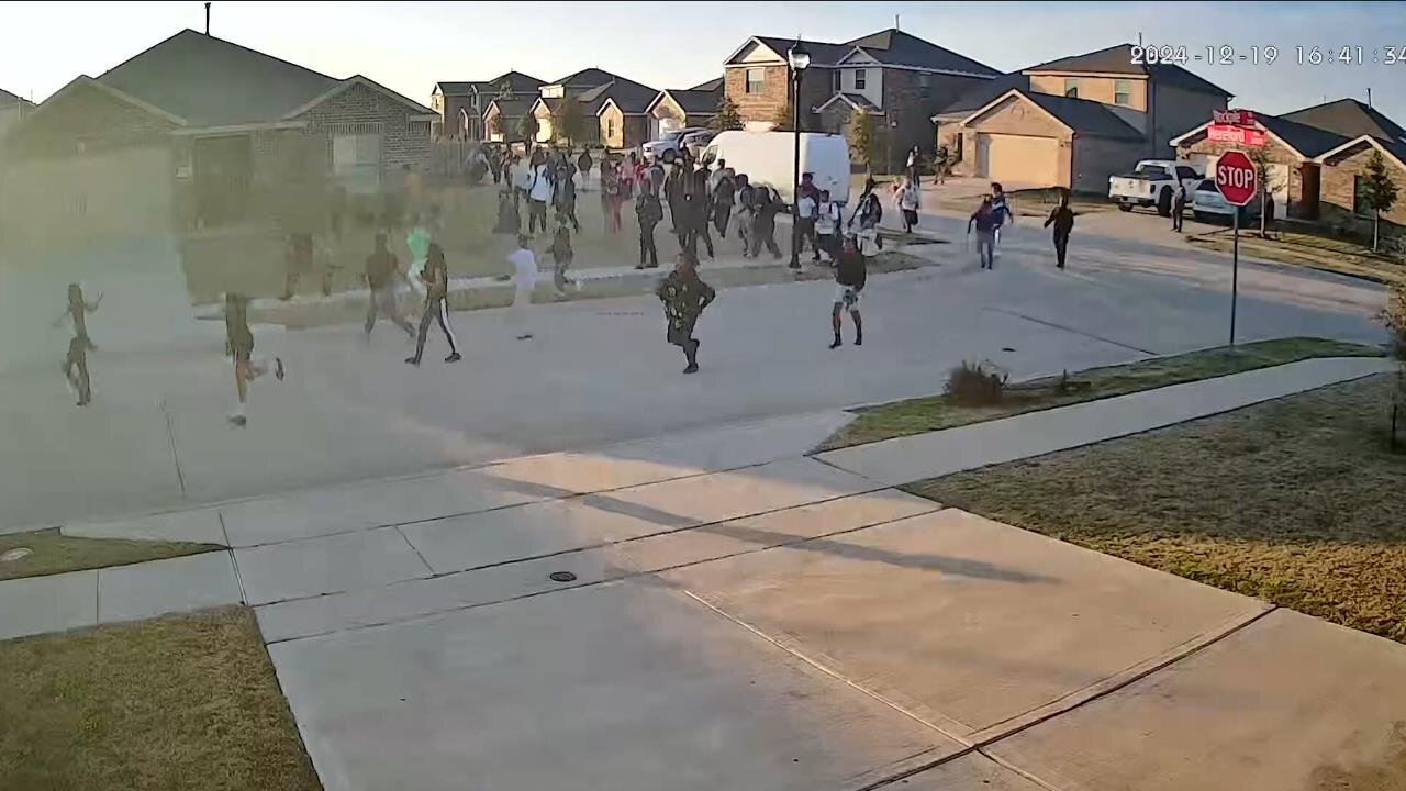 Doorbell camera shows massive teen brawl in North Texas, deputy and four others injured