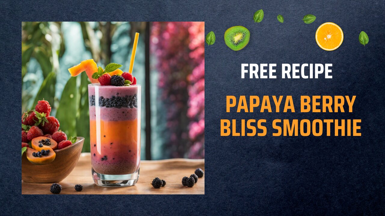 Free Papaya Berry Bliss Smoothie Recipe 🌺🥭🍓