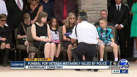 Full military funeral for Vietnam veteran mistakenly shot and killed by an Aurora police officer